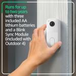 All-new Blink Video Doorbell + Outdoor 4 – Wireless smart security cameras, head-to-toe HD view, two-year battery life. Sync Module Core included – 3 camera system + Video Doorbell