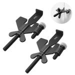 Upgraded Portable Door Lock Home Security Door Locker Privacy Perfect for Traveling Hotel Home Apartment College and Travel Lockdown Locks for Additional Safety, Pack of 2, Black