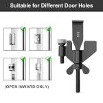 Upgraded Portable Door Lock Home Security Door Locker Privacy Perfect for Traveling Hotel Home Apartment College and Travel Lockdown Locks for Additional Safety, Pack of 2, Black