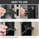 Upgraded Portable Door Lock Home Security Door Locker Privacy Perfect for Traveling Hotel Home Apartment College and Travel Lockdown Locks for Additional Safety, Pack of 2, Black