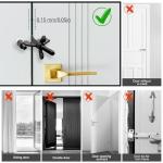 Upgraded Portable Door Lock Home Security Door Locker Privacy Perfect for Traveling Hotel Home Apartment College and Travel Lockdown Locks for Additional Safety, Pack of 2, Black