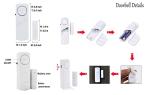 Door Window Alarm, 90DB Door Alarms for Kids Safety, Wireless Sensor Door Window Burglar Alarm-Window Pool Alarms for Home, 3 Pack