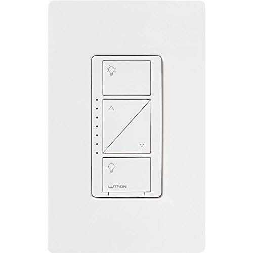 Lutron Dimmer Switch - White, 600W, 434MHz
