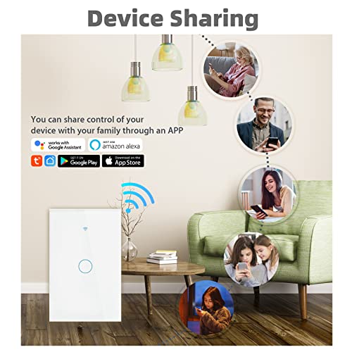 Smart Light Switch with Wifi, Alexa-Compatible