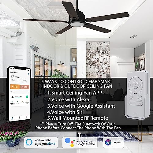 Smart Ceiling Fan with Light and 10 Speeds