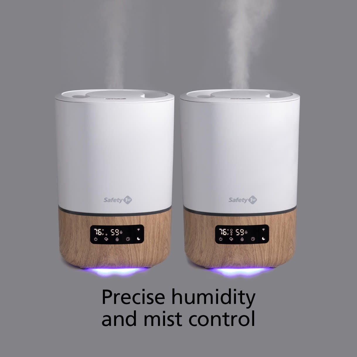 Smart Humidifier with Hygrometer and Nightlight