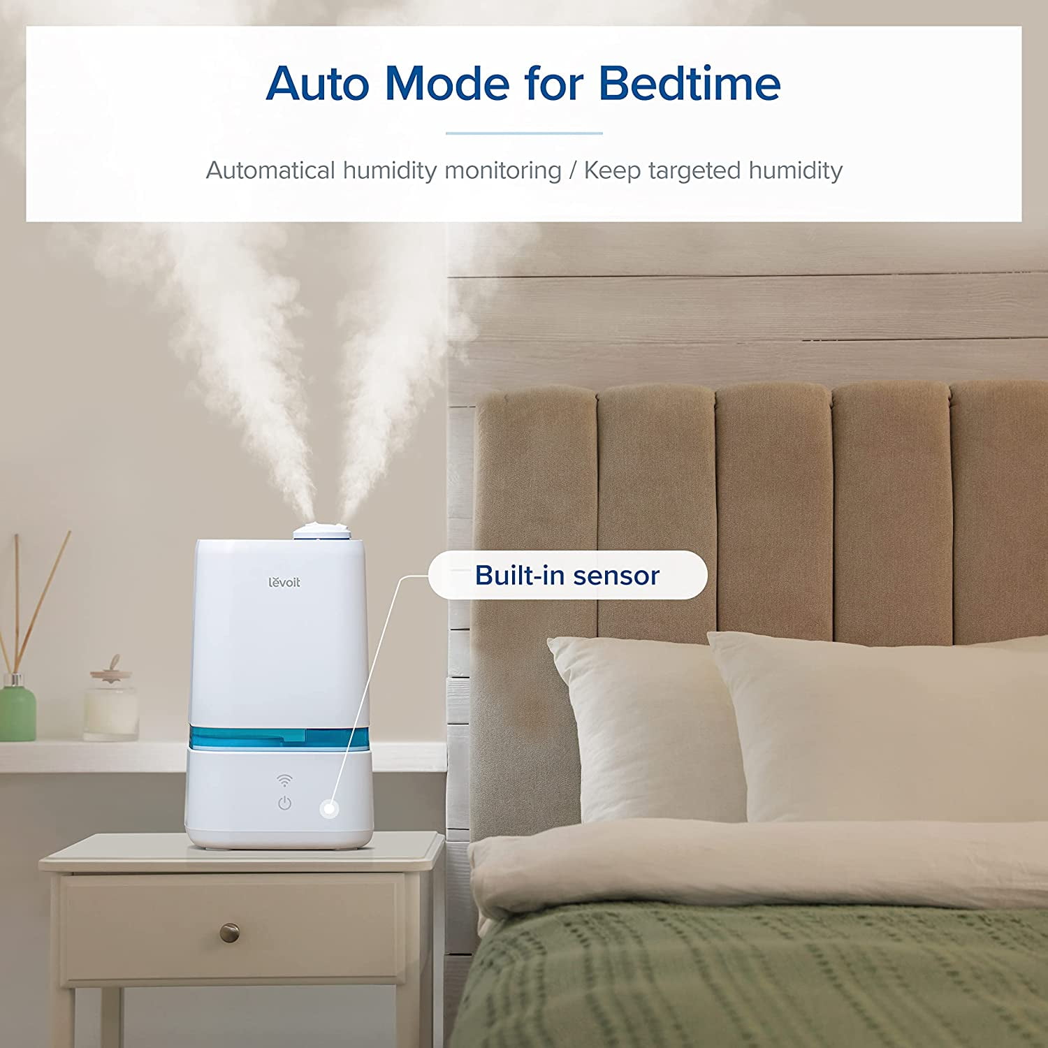 Smart Ultrasonic Cool Mist Humidifier and Diffuser