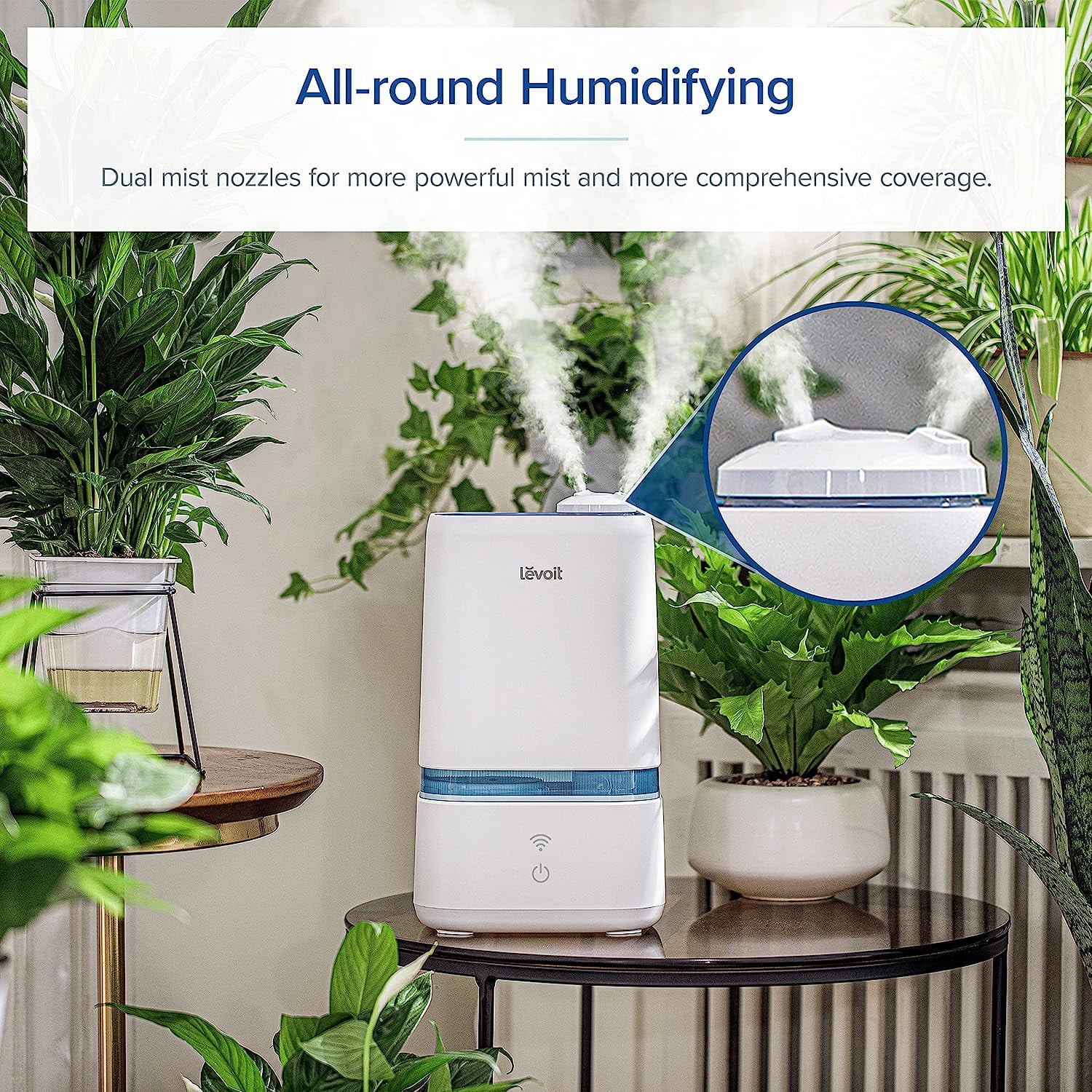 Smart Ultrasonic Cool Mist Humidifier and Diffuser