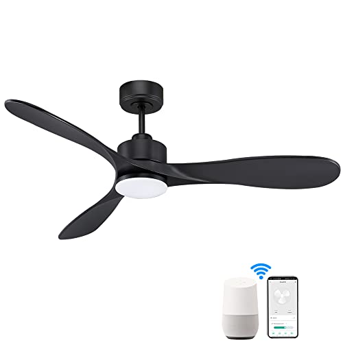 Black Smart Ceiling Fan with Lights and Remote