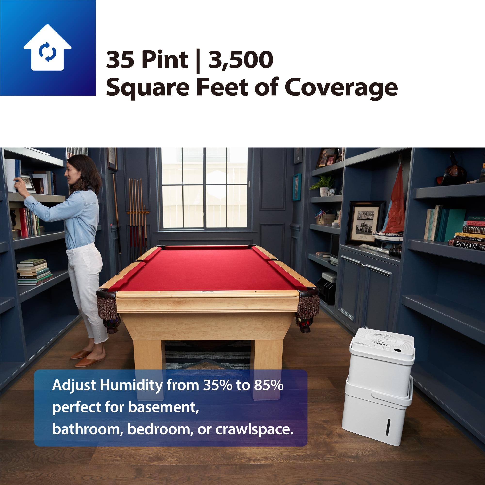 Midea Cube 20 Pint Smart Dehumidifier for Home