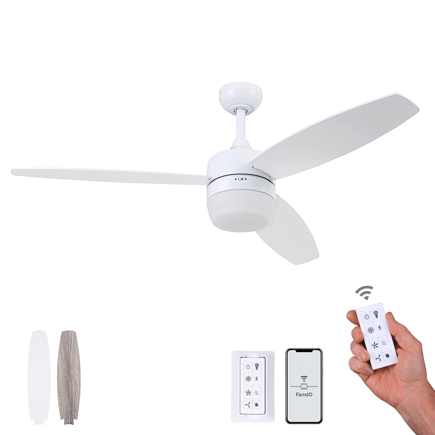 Prominence Home Enoki 52" White Smart Ceiling Fan