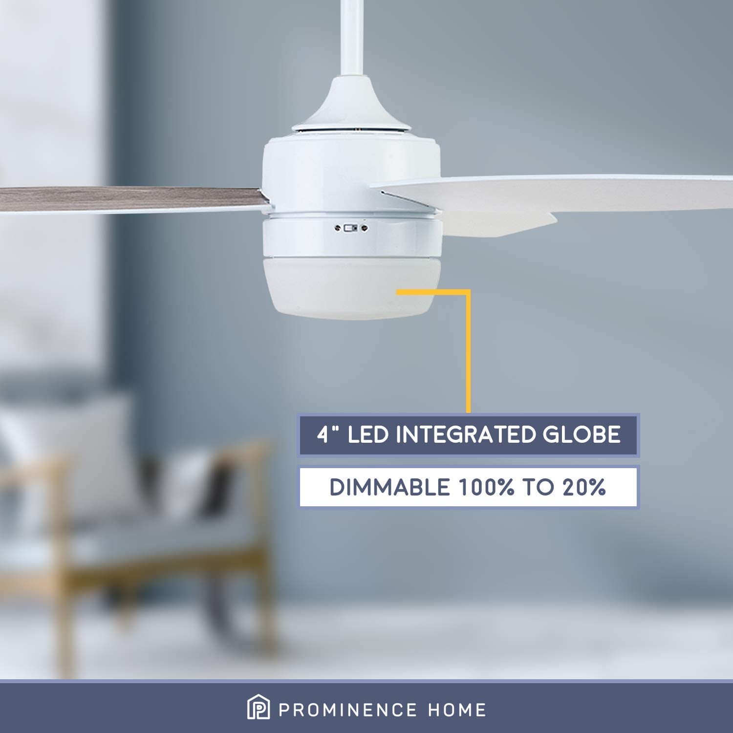 Prominence Home Enoki 52" White Smart Ceiling Fan