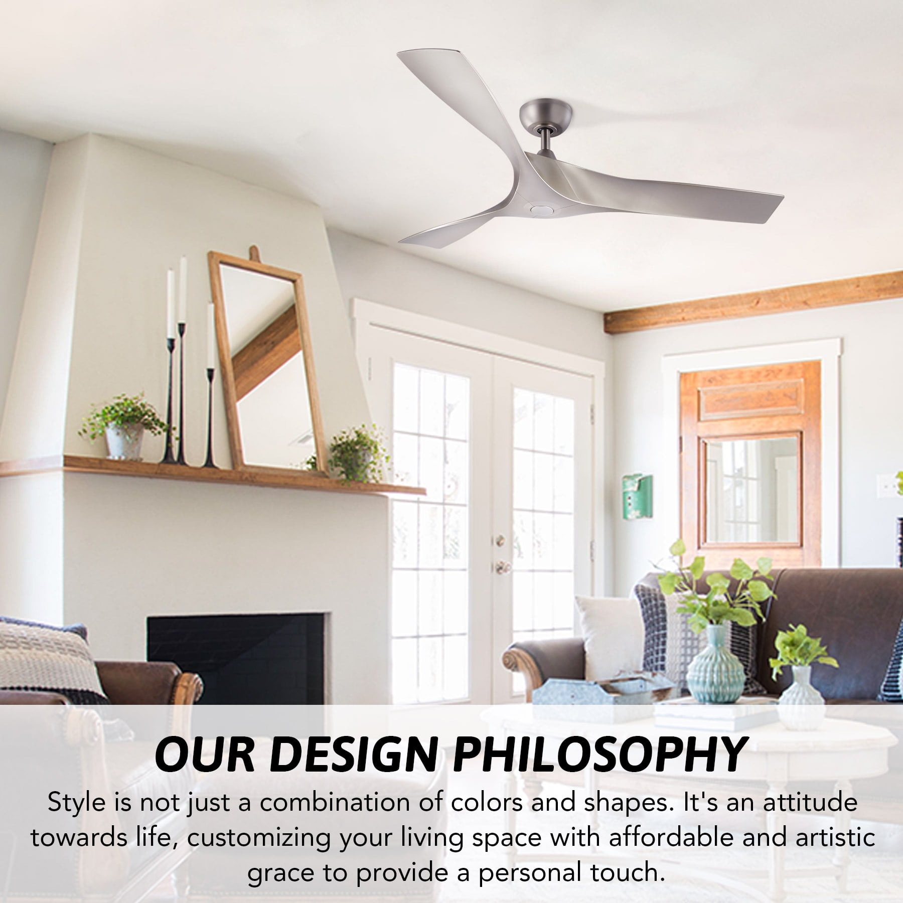 52" Smart Ceiling Fan with Remote Control Options