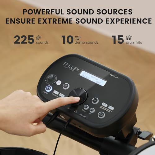 Fesley Electric Drum Set with Mesh Pads