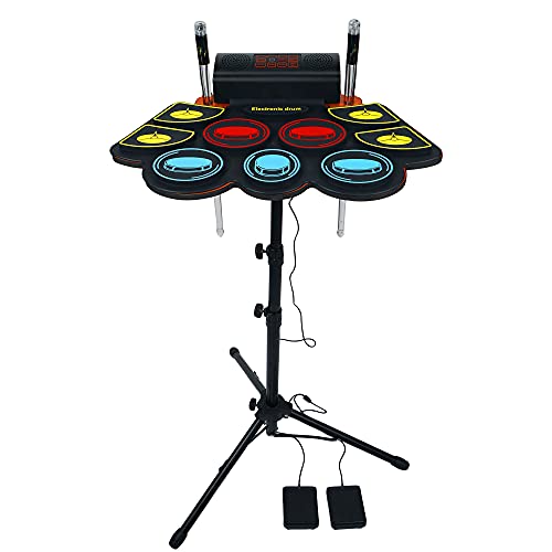 Light-Up Electronic Drum Set with 9 Pads