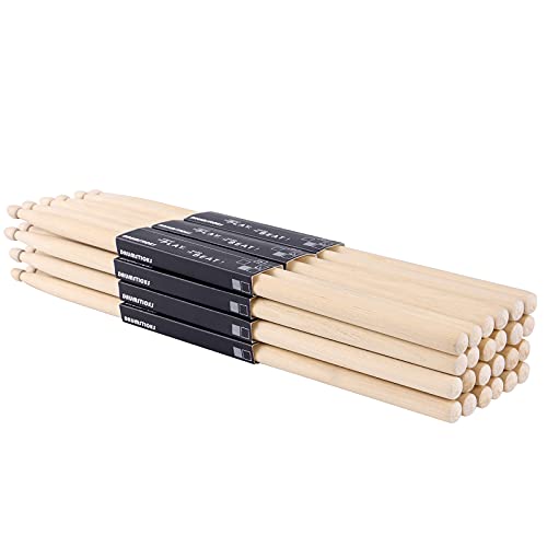 OIETON 12 Pairs Classic Maple Wood Drumsticks