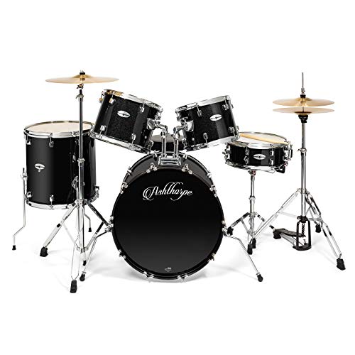 Ashthorpe Full Size Adult Drum Set with Cymbals