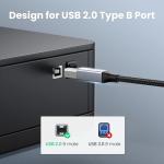UGREEN USB B to USB C Printer Cable 3 FT, Nylon USB B to USBC Cable for MacBook Pro/Air, MIDI Cable Compatible with MIDI Keyboard/DJ Controller/DAC/Yamaha Casio Digital Piano for iPad