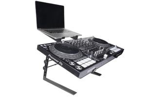 Headliner Covina Portable Dual DJ Controller Stand; Adjustable and Durable DJ Stand for Controller and Laptop; Perfect for your DJ Rig at Home, in the Club or on the Road (HL20003)