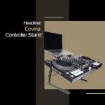 Headliner Covina Portable Dual DJ Controller Stand; Adjustable and Durable DJ Stand for Controller and Laptop; Perfect for your DJ Rig at Home, in the Club or on the Road (HL20003)
