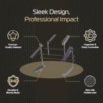 Headliner Covina Portable Dual DJ Controller Stand; Adjustable and Durable DJ Stand for Controller and Laptop; Perfect for your DJ Rig at Home, in the Club or on the Road (HL20003)