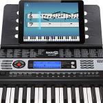 RockJam 54 Key Keyboard Piano with Power Supply, Sheet Music Stand, Piano Note Stickers & Lessons