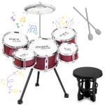 Upgraded Kids Drum Set, 5 Piece Toy Set for Toddlers 3-5 Band Rock Jazz Drum Musical Instrument Toys for Boys Girls Christmas Birthday Gifts