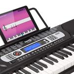 RockJam 54 Key Keyboard Piano with Power Supply, Sheet Music Stand, Piano Note Stickers & Lessons