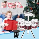 Upgraded Kids Drum Set, 5 Piece Toy Set for Toddlers 3-5 Band Rock Jazz Drum Musical Instrument Toys for Boys Girls Christmas Birthday Gifts