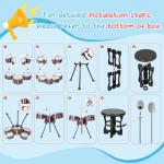 Upgraded Kids Drum Set, 5 Piece Toy Set for Toddlers 3-5 Band Rock Jazz Drum Musical Instrument Toys for Boys Girls Christmas Birthday Gifts