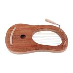 Alnicov Lyre Harp 10 String Harp Portable Small Harp with with Tuning Wrench For String Musical Instrument Stable Sound Quality Harp