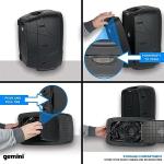 Gemini Portable PA System with Stands - 600W Bluetooth Speaker System with 6-Channel Mixer, Dual 10" Speakers, Mic & Cables - Complete All-in-One Kit for Small Events, DJs & Karaoke (ES-210MXBLU-ST)