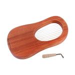 Alnicov Lyre Harp 10 String Harp Portable Small Harp with with Tuning Wrench For String Musical Instrument Stable Sound Quality Harp