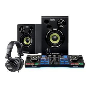 Hercules DJ Starter Kit with Starlight Controller, Monitor Speakers, Headphones, and Serato DJ Lite Software
