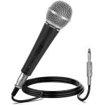Pyle Professional Dynamic Vocal Microphone - Moving Coil Dynamic Cardioid Unidirectional Handheld Microphone with ON/OFF Switch Includes 15ft XLR Audio Cable to 1/4'' Audio Connection - PDMIC59