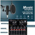 Podcast Equipment Bundle, BM-800 Condenser with Voice Changer, Recording Studio Package - Podcast Microphone Bundle for Laptop, Streaming/Live Broadcast/YouTube Recording (AM200-V8)