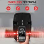 Pyle Portable Bluetooth PA Speaker System Kit - 700W Powered Active & Passive 8" Speakers with Stands, Wired Microphone, Remote Control, and Tripod Mounts - USB/SD/MP3/AUX Inputs - Plug & Play Kit