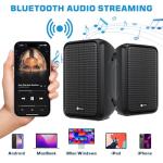 NBVOICE Professional Portable All-in-One Integrated 2-Way PA System Fixed Setup, Suitcase Design w/ 8-Channel Mixer, 2 Speaker Stands, Bluetooth, Mic for Performances, Presentations