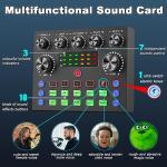 sktome Podcast Equipment Bundle for 2, V8s Voice Changer with BM-800 Podcast Microphone Bundle - Studio Condenser Microphone Perfect for Podcasting, Recording, Singing, Streaming and Gaming