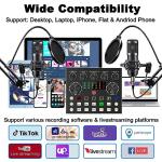 sktome Podcast Equipment Bundle for 2, V8s Voice Changer with BM-800 Podcast Microphone Bundle - Studio Condenser Microphone Perfect for Podcasting, Recording, Singing, Streaming and Gaming