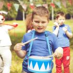 Kids Drum Set,8 Inch Wooden Drum Toys,Educational Baby Musical Toy with an Adjustable Strap and 2 Drumsticks,Sensory Musical Instrument Toys for Toddler,Kids,Boys & Girls