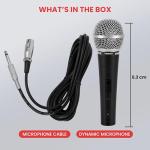 Pyle Professional Dynamic Vocal Microphone - Moving Coil Dynamic Cardioid Unidirectional Handheld Microphone with ON/OFF Switch Includes 15ft XLR Audio Cable to 1/4'' Audio Connection - PDMIC59