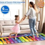 SUNLIN 6 ft. Floor Piano Mat for Kids & Toddlers, Giant Piano Mat, 24 Keys, 10 Built in Songs, 8 Instrument Sounds, Record & Playback, Song Booklet, Musical Toy Gift for Boys & Girls Age 3 4 5 6 7 8 9