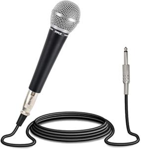 Pyle Microphone, Dynamic Cardioid, XLR Cable Included, Unidirectional, Rugged Construction, Built-in Pop Filter, Perfect for Stage & Studio, High Gain, Ultra-Wide Frequency Response, 15ft Cable