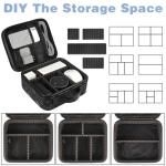 MATEIN Cord Organizer Case with Adjustable Divider, DJ Cable File Bag for DJ Gear, Sound Instrument and Music Equipment Accessories, Shockproof Portable Double Layer Cord Bags, Black