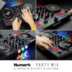 Numark Party Mix II DJ Controller with Lights, 2 Decks, Mixer, Audio Interface and Serato Lite
