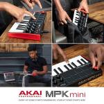 Akai Professional MPK Mini MK3-25 Key USB MIDI Keyboard Controller with 8 Backlit Drum Pads, 8 Knobs, Music Production Software and Native Instruments Sound Package (NKS Integration)