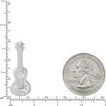 925 Sterling Silver Hawaiian Guitar Ukulele Necklace Pendant with 18" Box Chain, Nickle Free Hypoallergenic for Sensitive Skin, Musical Instrument Jewelry with Gift Box
