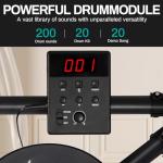AODSK Electric Drum Set with 4 Quiet Drum Pads,Portable and Solid Drum Set for Beginner with 200 Sounds,2 Switch Pedal,Drum Throne,Drumsticks,Headphones (UAED-403TS)