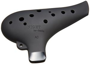 Night By Noble Plastic Ocarina AC Rubber Black